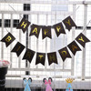 Black Happy Birthday Party Banner
