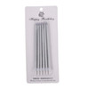 Pack of 6 Silver Smokeless Birthday Cake Candles