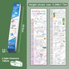Single Doodling Height Chart Sticker with Removable Glue