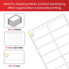 Pack of 1200 White 99x45mm Self Adhesive Labels (12 Labels per A4 Sheet)