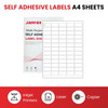 Pack of 2100 White 64x38mm Self Adhesive Labels (21 Labels per A4 Sheet)