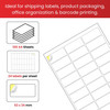 Pack of 2400 White 63x34mm Self Adhesive Labels (24 Labels per A4 Sheet)