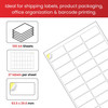 Pack of 2700 White 63.5x29.6mm Self Adhesive Labels (27 Labels per A4 Sheet)