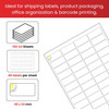 Pack of 4800 White 49x24mm Self Adhesive Labels (48 Labels per A4 Sheet)