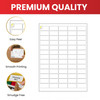 Pack of 4800 White 49x24mm Self Adhesive Labels (48 Labels per A4 Sheet)