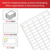 Pack of 6400 White 39x21mm Self Adhesive Labels (64 Labels per A4 Sheet)