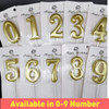 8 Number Gold-Plated Candle For Birthday Party