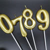 8 Number Gold-Plated Candle For Birthday Party