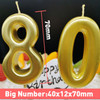 3 Number Gold-Plated Candle For Birthday Party