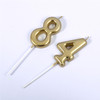 1 Number Gold-Plated Candle For Birthday Party