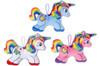 Single Plush Rainbow Unicorn 20.5 x 15cm - Kids Rooms Gifting Party Decorations