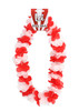 England Red and White Hula Lei (100cm) - Tropical Party Accessory for Festivals Fancy Dress Summer Beach Celebrations