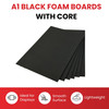Pack of 10 A1 5mm Black Foam Boards with Core – 594 x 841mm