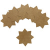 Pack of 600 Brown Kraft Stars 75 x 75mm