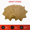 Pack of 600 Brown Kraft Stars 75 x 75mm