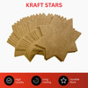 Pack of 1000 Brown Kraft Stars 42 x 42mm