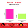 Pack of 400 Assorted Coloured Neon Fluorescent Rectangle Shape 150 x 100mm