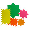 Pack of 500 Assorted Coloured Neon Fluorescent Stars & Flashes in Assorted Size