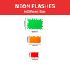 Pack of 400 Assorted Coloured Neon Fluorescent Flashes 150 x 100mm