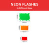 Pack of 400 Assorted Coloured Neon Fluorescent Flashes 150 x 100mm