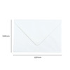 Pack of 50 White 100gsm 133x197mm Gummed Envelopes