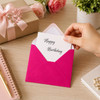 Pack of 50 Vivid Coral Pink 155x155mm Gummed Envelopes