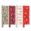 Pack of 4 Vintage Santa Claus Christmas Wrapping Paper Rolls 7m x 69cm