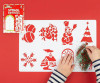Pack of 8 Christmas Stencils - Holiday Decorating Scrapbooking DIY Window Display Art