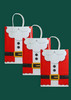 Pack of 12 Santa Claus Christmas Paper Bags with Handles (16 x 22 x 8cm)