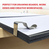Set of 4 Stainless Steel Drawing Board Clips 5.3 x 2.5 x 1.3cm