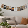 Kraft & White Photo Frame Banner Set with Wooden Pegs and Hemp Twine