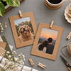 Kraft & White Photo Frame Banner Set with Wooden Pegs and Hemp Twine