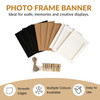 Black, White & Kraft Photo Frame Banner Set with Wooden Pegs and Hemp Twine