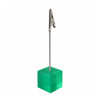 Photo Holder Clip with Square Cyan Green Coloured Resin Base