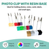 Photo Holder Clip with Square Black Coloured Resin Base