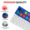 Set of 12 Solid Watercolour With Brush in Plastic Case