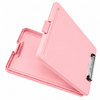 Single A4 Pastel Pink Plastic Clipboard Box File - Storage Filing Case