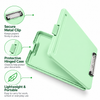 Single A4 Pastel Green Plastic Clipboard Box File - Storage Filing Case