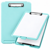 Pack of 5 A4 Pastel Coloured Plastic Clipboard Box Files - Storage Filing Case