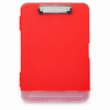A4 Red Plastic Clipboard Box File With Pencil Holder - Storage Filing Case