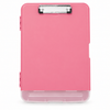 A4 Pink Plastic Clipboard Box File With Pencil Holder - Storage Filing Case