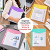 A4 Pastel Blue Filling Plastic Document Wallet With 11 Holes
