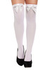 White Hold-Up Stockings with White Bows - Halloween Party Fancy Dress