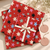 Pack of 2 Merry Starbust Christmas Design 50 x 70 cm Gift Wrap Sheets with 2 Tags