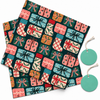 Pack of 2 Present Pattern Design 50 x 70 cm Gift Wrap Sheets with 2 Tags - Christmas Birthdays Kids Party Holiday Gifting