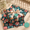 Pack of 2 Present Pattern Design 50 x 70 cm Gift Wrap Sheets with 2 Tags - Christmas Birthdays Kids Party Holiday Gifting
