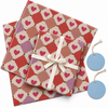 Pack of 2 Love Diamonds Design 50 x 70 cm Gift Wrap Sheets with 2 Tags - Valentine’s Day Christmas Romantic Occasions Birthdays