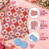 Pack of 2 Love Diamonds Design 50 x 70 cm Gift Wrap Sheets with 2 Tags - Valentine’s Day Christmas Romantic Occasions Birthdays