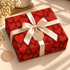 Pack of 2 Scarlet Hearts Design 50 x 70 cm Gift Wrap Sheets with 2 Tags - Valentine’s Day Christmas Romantic Occasions Birthdays