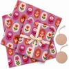 Pack of 2 Spring Tulips Design 50 x 70 cm Gift Wrap Sheets with 2 Tags - Valentine’s Mother's Day Birthdays Everyday Celebrations